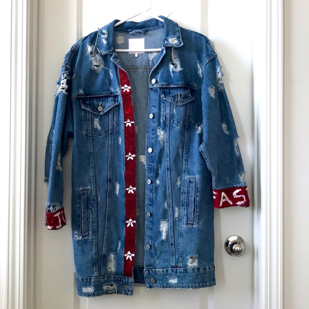 Zara Distressed Denim Jacket